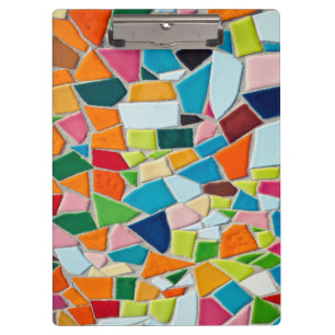 Bright Mosaic Tiles Klemmbrett