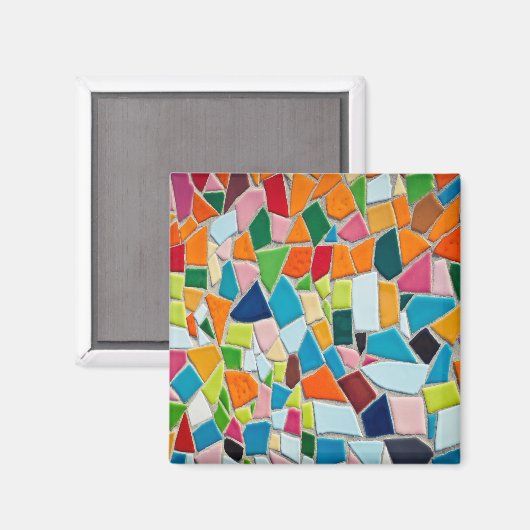 Bright Mosaic Tiles Magnet (Vorderseite/Rückseite)