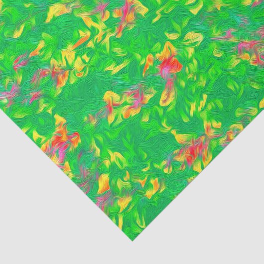 Bright Multicolor Floral Pattern Seidenpapier (Ausschnitt)