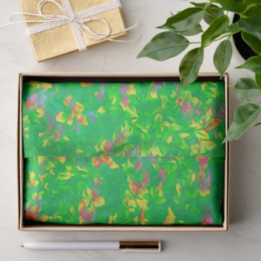 Bright Multicolor Floral Pattern Seidenpapier (Geschenk)
