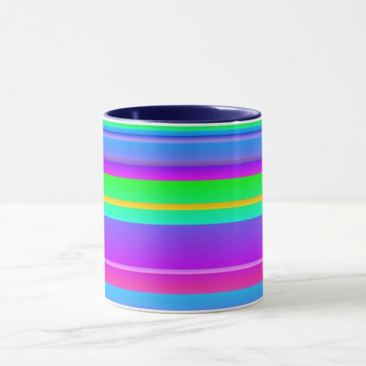 Bright multicolor kreativ gestreift tasse (Zentrum)