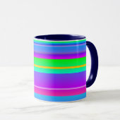 Bright multicolor kreativ gestreift tasse (VorderseiteRechts)