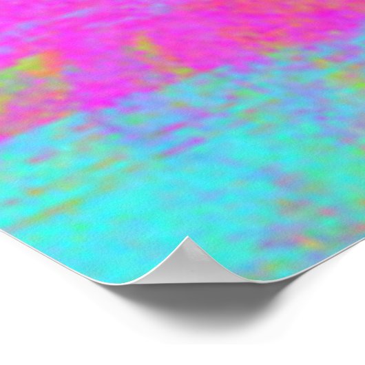 Bright Multicolor Splashes Poster (Ecke)