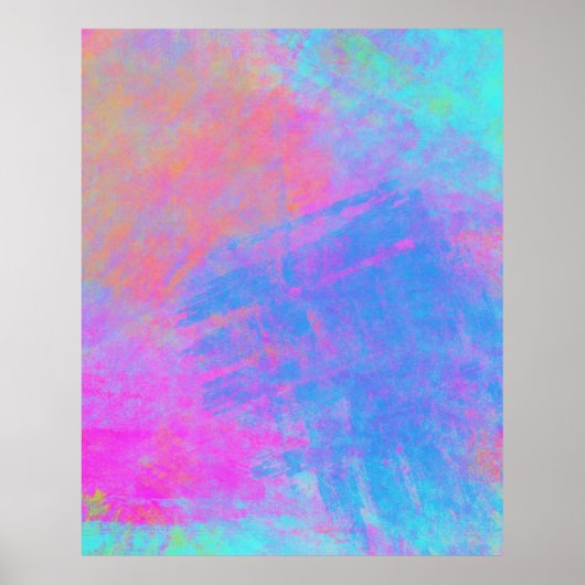 Bright Multicolor Splashes Poster (Vorne)