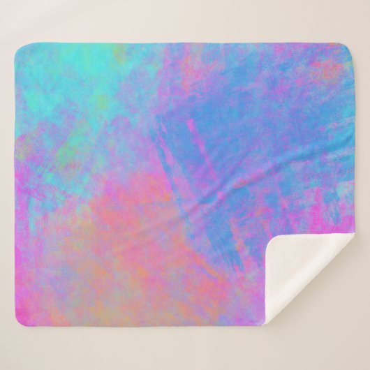 Bright Multicolor Splashes Sherpadecke (Vorderseite (Horizontal))