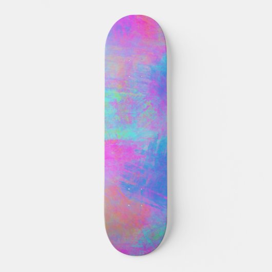 Bright Multicolor Splashes Skateboard (Vorderseite)