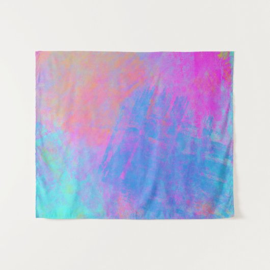 Bright Multicolor Splashes Wandteppich (Vorderseite (Horizontal))