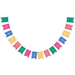 Bright Multicolor Wimpelkette