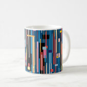 bright multicolored abstract pattern of stripes kaffeetasse (VorderseiteRechts)