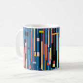 bright multicolored abstract pattern of stripes kaffeetasse (Vorderseite Links)