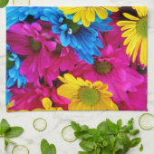 Bright Multicolored Daisies Geschirrtuch (Gefaltet)