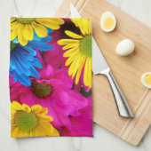 Bright Multicolored Daisies Geschirrtuch (Viertel Falte)