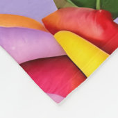 Bright Multicolored Roses In Rainbow Shades  Fleecedecke (Ecke)