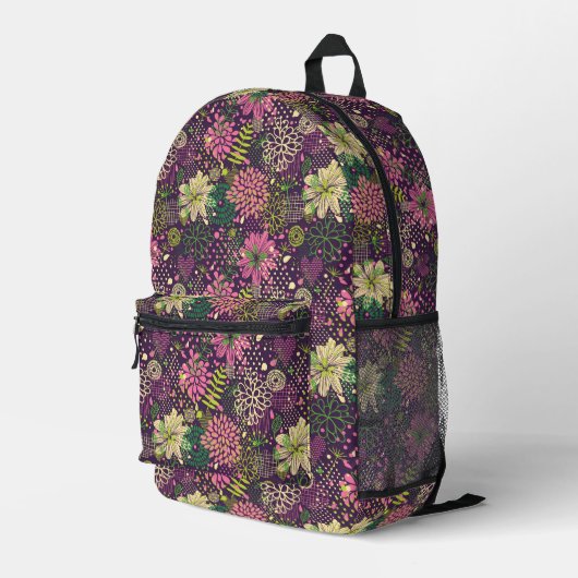 Bright Muster Bedruckter Rucksack (Rückseitige Ecke Rechts)