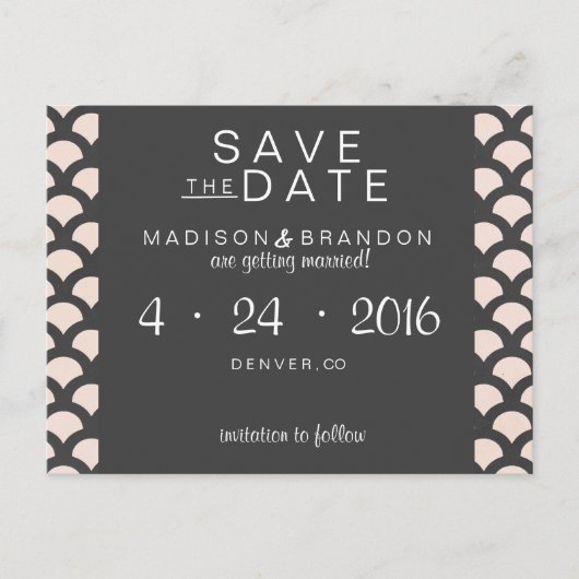 Bright N Beautiful Save the Date Ankündigungspostkarte (Vorderseite)