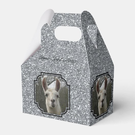 Bright N Sparkling Llama in Silver Geschenkschachtel (Vorderseite)