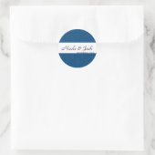 BRIGHT NAVY BLUE Diamond Damask Wedding Sticker (Tasche)