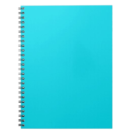Bright Neon Aquamarin Blue Notebook Notizblock (Vorderseite)