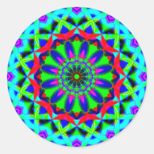 Bright Neon Kaleidoskop | Abstrakt Mandala