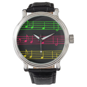 Bright Neon Notes - Watch Armbanduhr