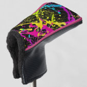 Bright Neon Paint Spritzer Golf Headcover (3/4 Vorderseite)