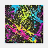 Bright Neon Paint Spritzer Magnet (Vorne)