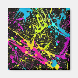 Bright Neon Paint Spritzer Magnet