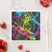 Bright Neon Paint Spritzer Serviette (Beispiel)