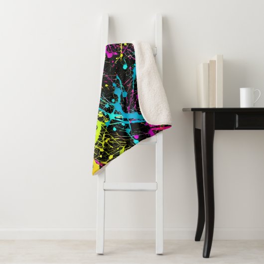 Bright Neon Paint Spritzer Sherpadecke (Beispiel)