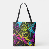 Bright Neon Paint Spritzer Tasche (Rückseite)