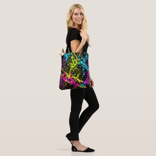 Bright Neon Paint Spritzer Tasche (Am Model)