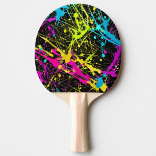 Bright Neon Paint Spritzer Tischtennis Schläger