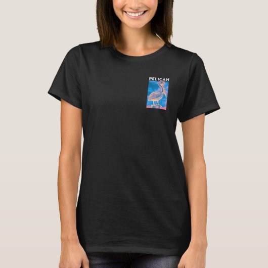 Bright Neon Pelican Panels T-Shirt (Vorderseite)