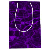 Bright Neon Purple Flaming Water Mittlere Geschenktüte (Vorderseite)