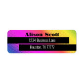 Bright Neon Rainbow Modern Business Return Address (Vorne)