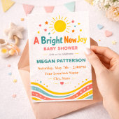 Bright Neutral Golden Sun Design Einladung