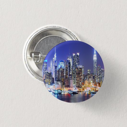 Bright New York Button (Vorne & Hinten)
