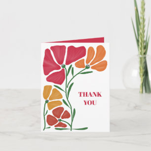 Bright Nouveau Floral Frau Hochzeit Vielen Dank Karte