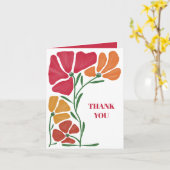 Bright Nouveau Floral Frau Hochzeit Vielen Dank Karte (Gelbe Blume)