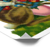 Bright Oaster Bunnies Vintag Poster (Ecke)