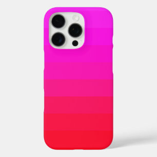 Bright Ombre Neon Pink Red Design iPhone 16 Pro Hülle