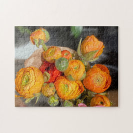 Bright Orang Blume Puzzle