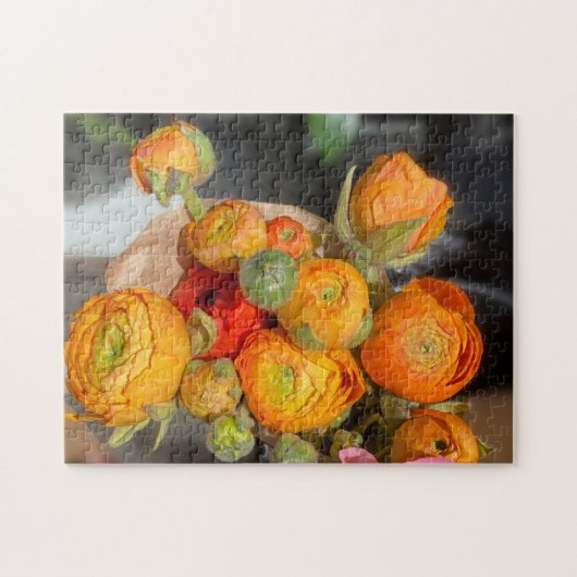 Bright Orang Blume Puzzle (Horizontal)