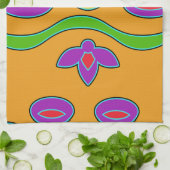 Bright Orange Abstrakt Küchentuch (Gefaltet)