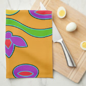 Bright Orange Abstrakt Küchentuch (Viertel Falte)