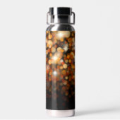 Bright Orange and Gold Bokehars Trinkflasche (Rückseite)