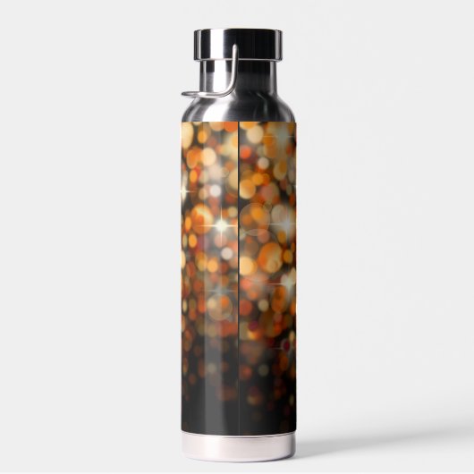 Bright Orange and Gold Bokehars Trinkflasche (Rechts)