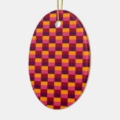 Bright Orange and Purple Combination Keramik Ornament (Links)