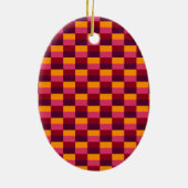 Bright Orange and Purple Combination Keramik Ornament (Hinten)