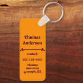 Bright Orange and Purple Combination Schlüsselanhänger (Rückseite)